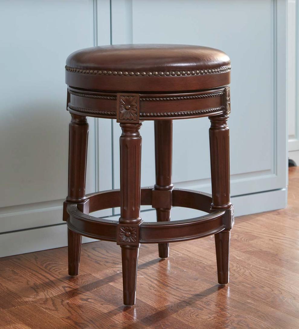 Plow & Hearth Kitchen & Bar Stools Indoor Living Chapman Swivel Seat Bar And Counter Stools