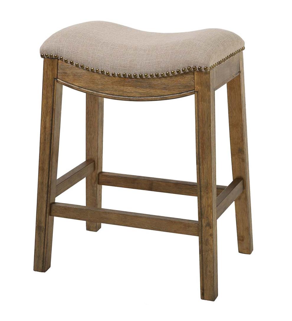 Plow & Hearth Kitchen & Bar Stools Indoor Living Farmhouse Saddle Seat Bar And Counter Stools