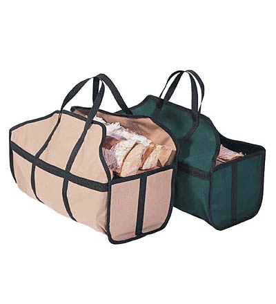 Plow & Hearth Log Carriers & Log Carts Fireplace & Hearth Canvas Log Carrier