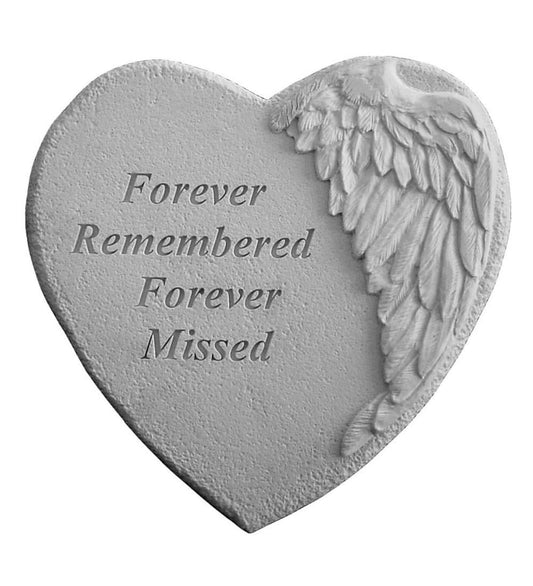 Plow & Hearth Memorial & Garden Plaques Yard & Garden Cast Stone Forever Remembered Garden Stone