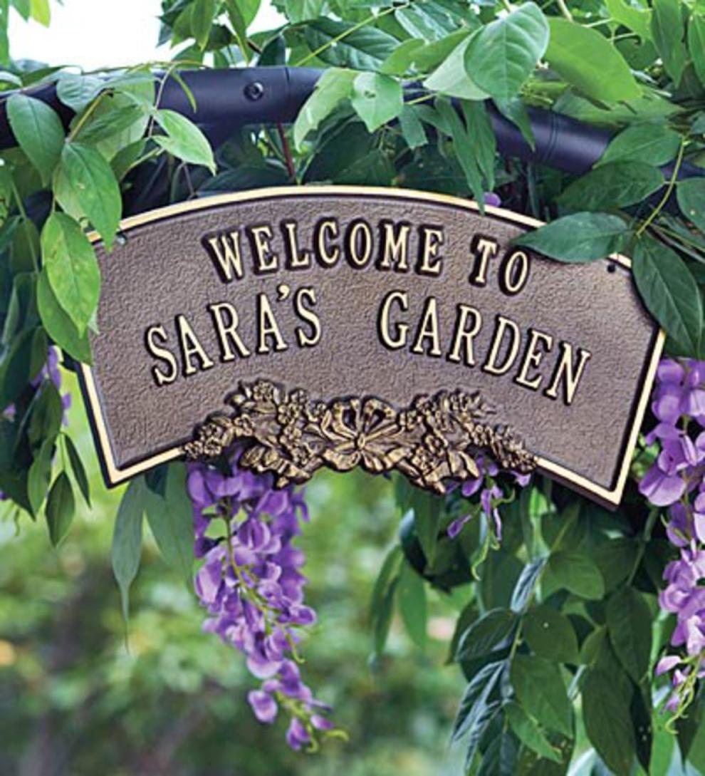 Plow & Hearth Memorial & Garden Plaques Yard & Garden Personalized Arbor Plaque - Bronze