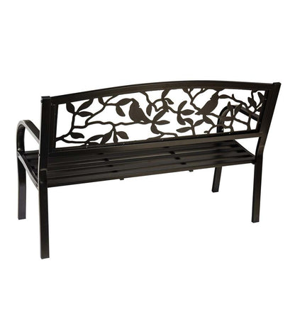 Plow & Hearth Metal Furniture Outdoor Living Cardinals Metal Garden Bench