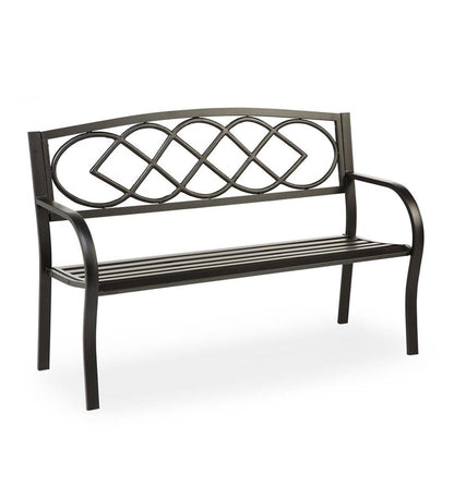 Plow & Hearth Metal Furniture Outdoor Living Celtic Knot Garden Bench