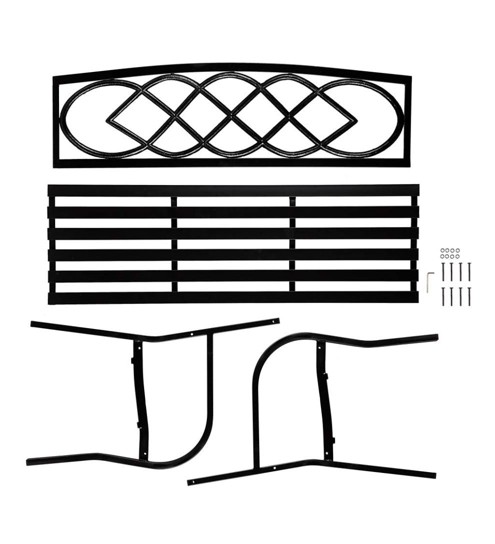 Plow & Hearth Metal Furniture Outdoor Living Celtic Knot Garden Bench