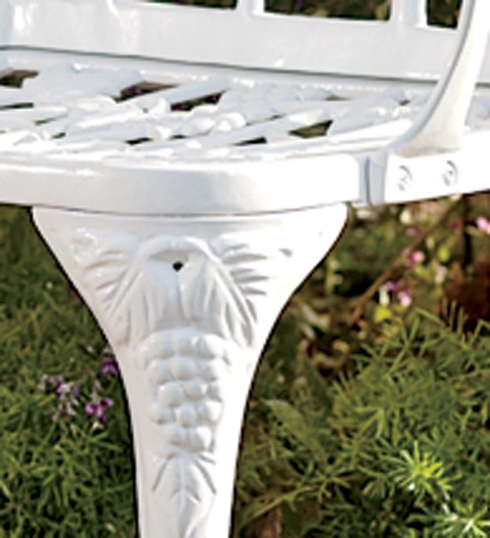 Plow & Hearth Metal Furniture Outdoor Living Grapevine Garden Bench In Powder-Coated Aluminum - Black