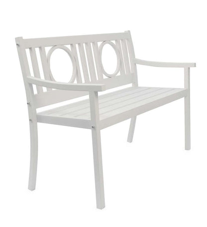 Plow & Hearth Metal Furniture Outdoor Living Grayson Steel Garden Bench - Black