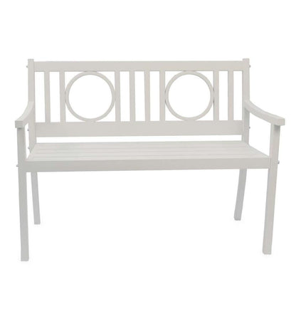 Plow & Hearth Metal Furniture Outdoor Living Grayson Steel Garden Bench - Black
