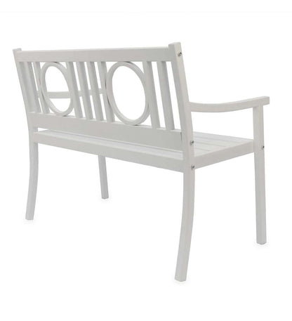 Plow & Hearth Metal Furniture Outdoor Living Grayson Steel Garden Bench - Black
