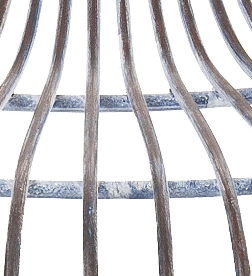 Plow & Hearth Metal Furniture Outdoor Living Metal Curved Wrap-Around Tree Bench