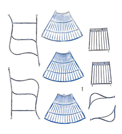 Plow & Hearth Metal Furniture Outdoor Living Metal Curved Wrap-Around Tree Bench