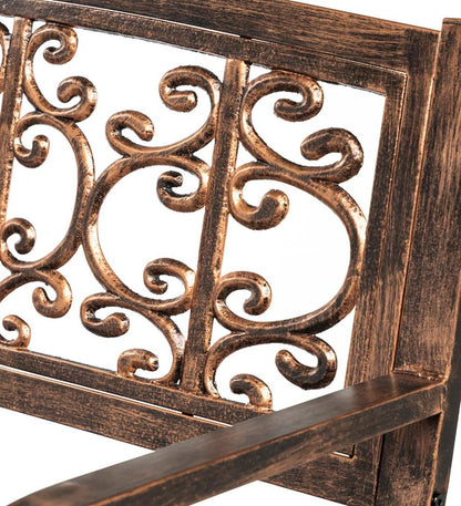 Plow & Hearth Metal Furniture Outdoor Living Montebello Metal Garden Bench