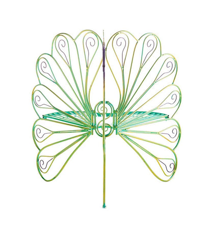 Plow & Hearth Metal Furniture Outdoor Living Multicolor Metal Peacock Garden Chair