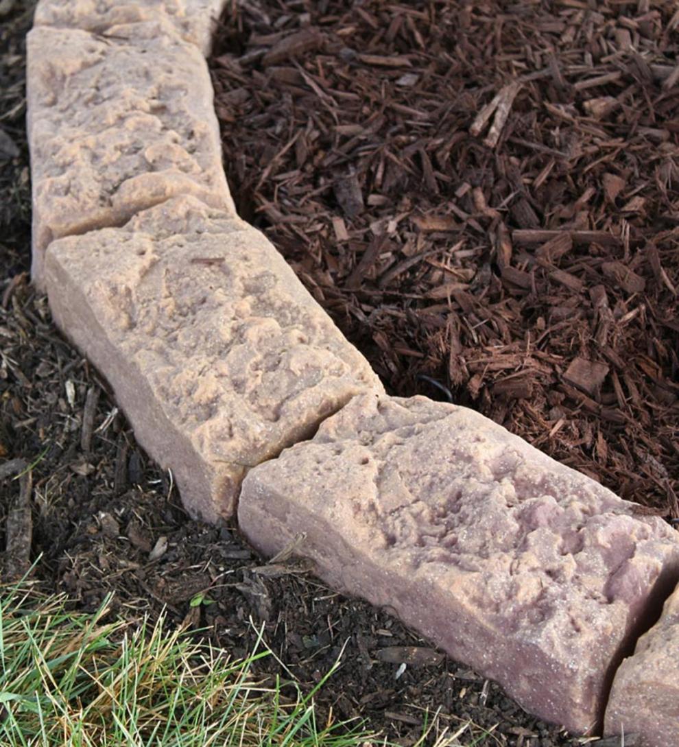 Plow & Hearth Mockrocks® Yard & Garden Mock Rock Block Edging Kit - Gray