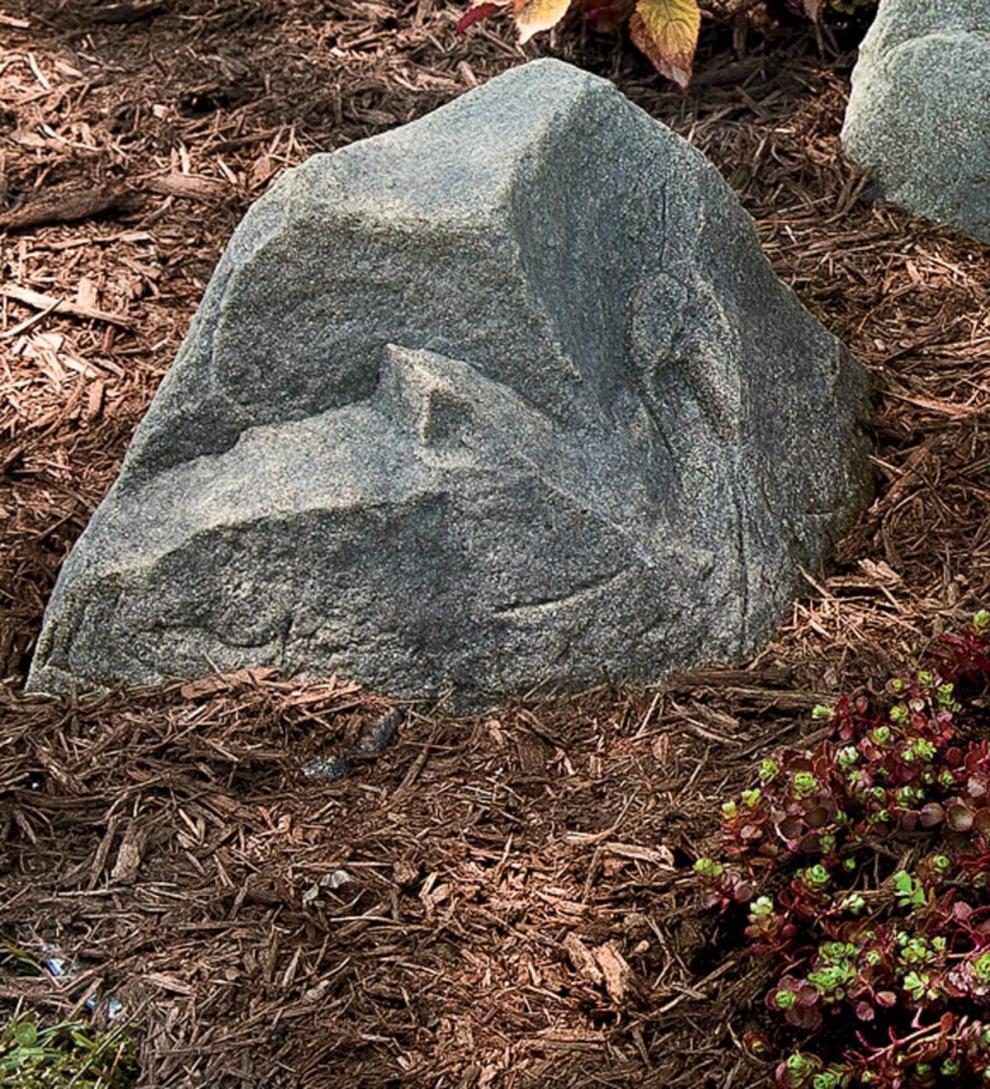 Plow & Hearth Mockrocks® Yard & Garden Small Mock Rock - Brown