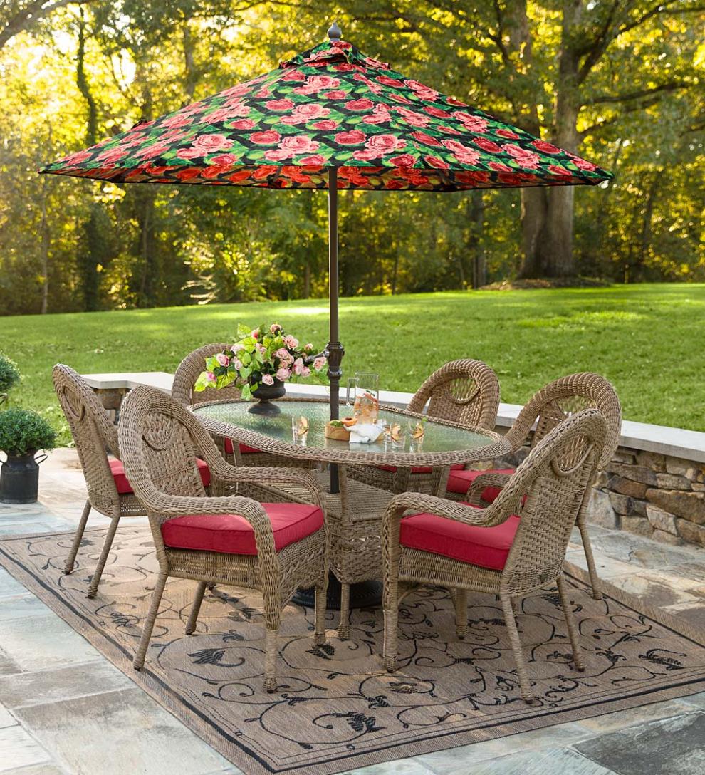 Plow & Hearth Outdoor Dining Outdoor Living Prospect Hill Oval Dining Table And Chairs