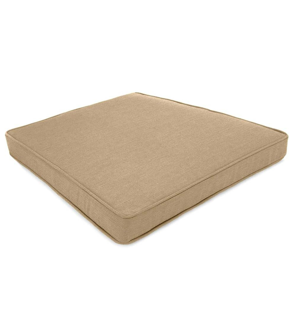 Plow & Hearth Outdoor Furniture Cushions Outdoor Living Deluxe Polyester Chair/Rocker Seat Cushion, Prospect Hill - Midnight Navy