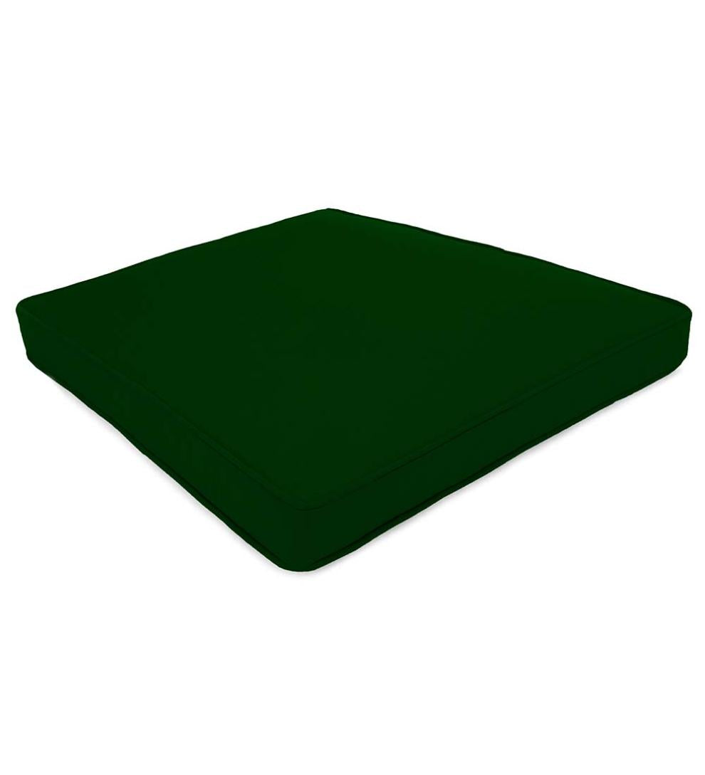 Plow & Hearth Outdoor Furniture Cushions Outdoor Living Deluxe Polyester Chair/Rocker Seat Cushion, Prospect Hill - Midnight Navy
