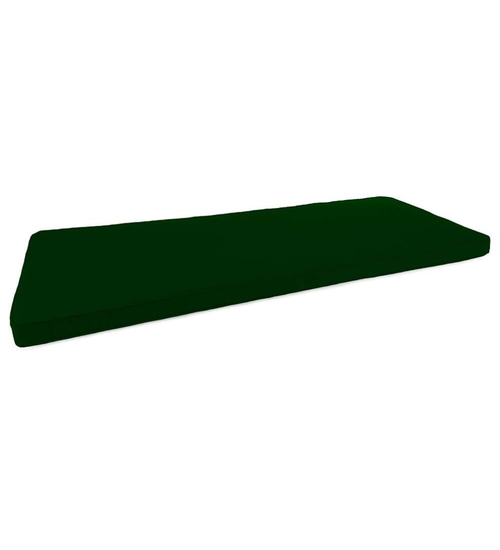 Plow & Hearth Outdoor Furniture Cushions Outdoor Living Deluxe Polyester Love Seat Glider/Settee Cushion, Prospect Hill - Forest Green
