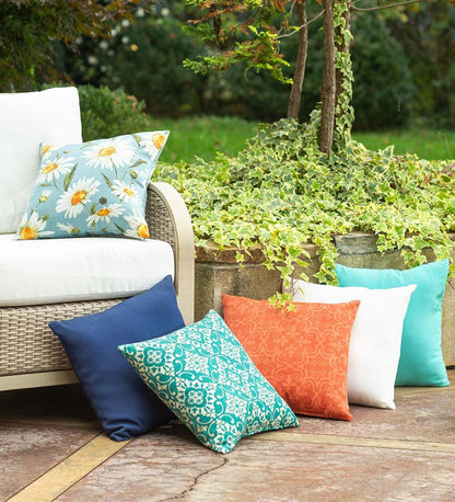 Plow & Hearth Outdoor Furniture Cushions Outdoor Living Polyester Classic Throw Pillows