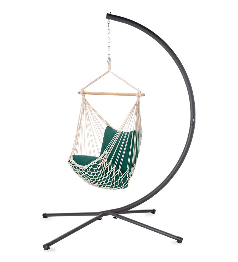 Plow & Hearth Outdoor Furniture Cushions Outdoor Living Replacement Pillows For Rope Hammock Swing, Set Of 2 - Forest Green