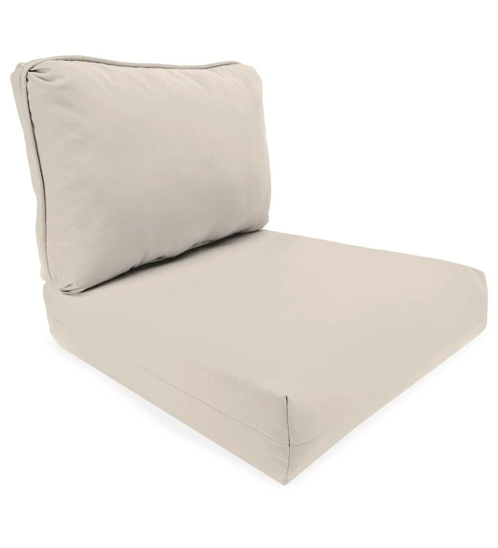 Plow & Hearth Outdoor Furniture Cushions Outdoor Living Seat And Back Replacement Cushions For Claremont, Prospect Hill And Urbanna Furniture Collections, Set Of 2 - Midnight Navy