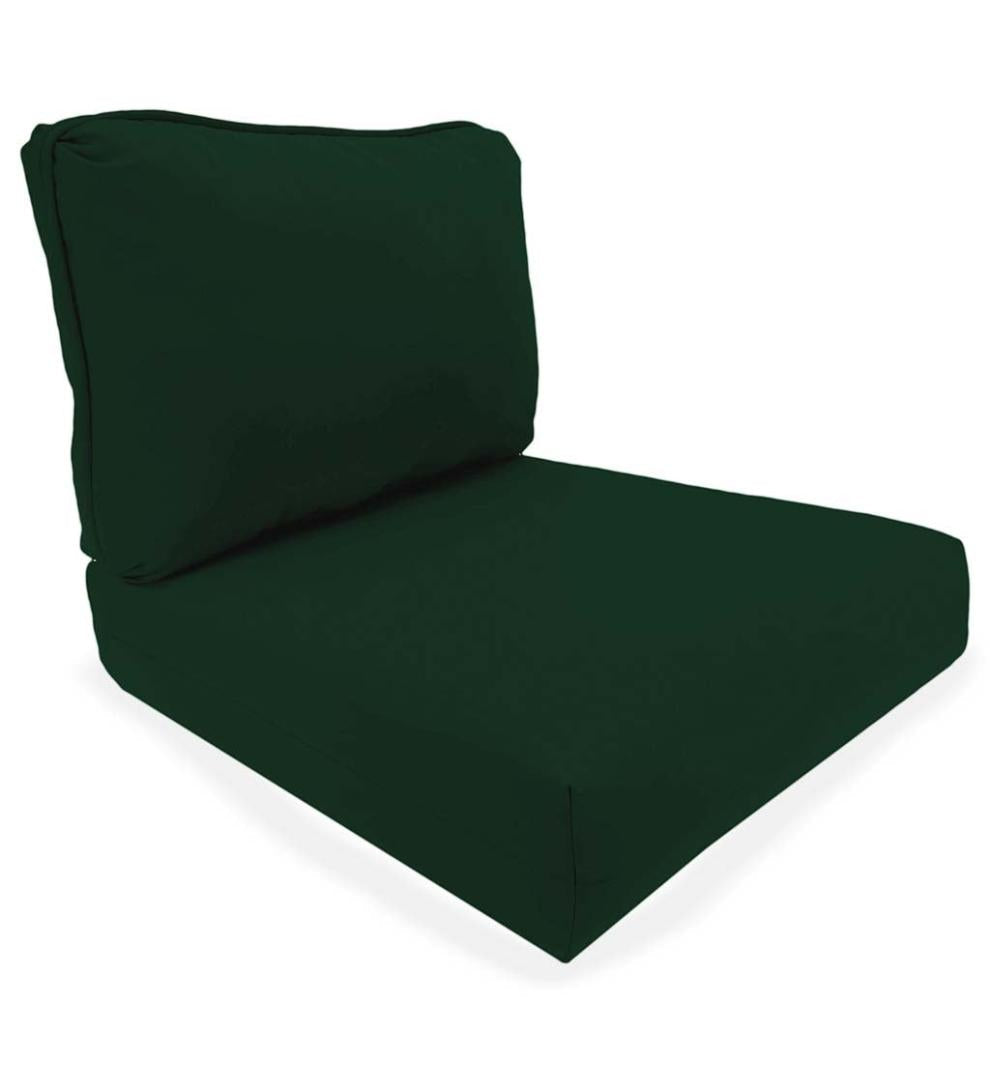 Plow & Hearth Outdoor Furniture Cushions Outdoor Living Seat And Back Replacement Cushions For Claremont, Prospect Hill And Urbanna Furniture Collections, Set Of 2 - Midnight Navy