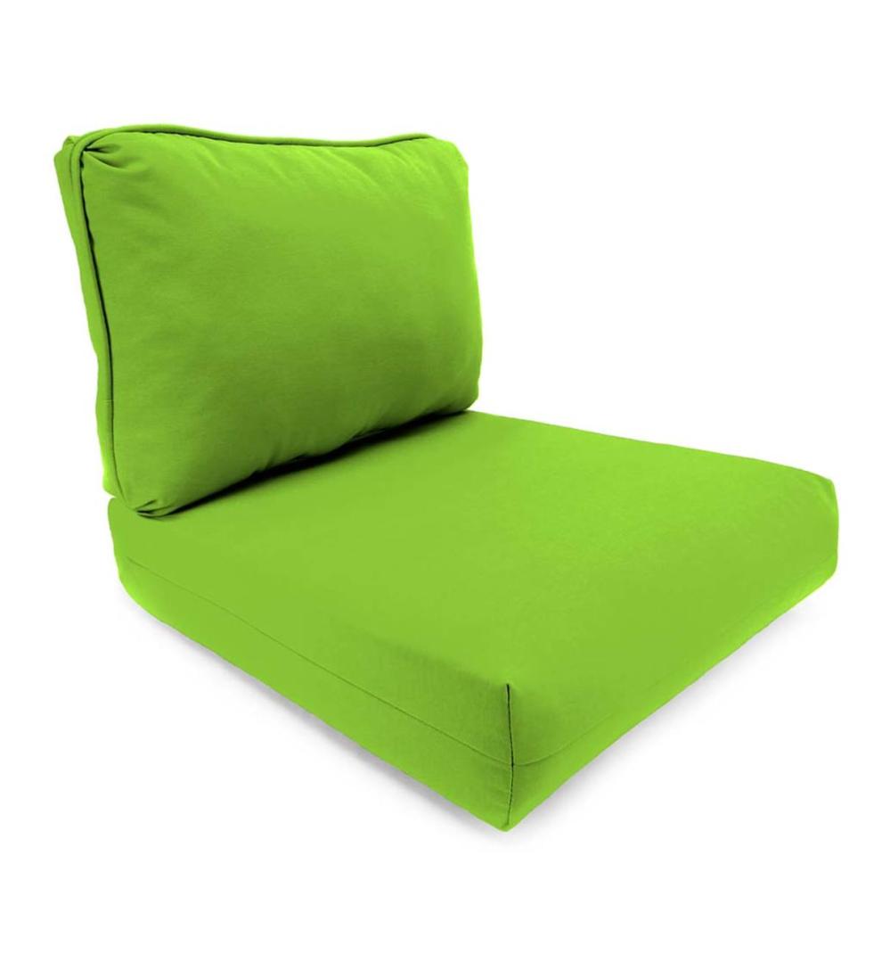 Plow & Hearth Outdoor Furniture Cushions Outdoor Living Seat And Back Replacement Cushions For Claremont, Prospect Hill And Urbanna Furniture, Set Of 2 - Greenery