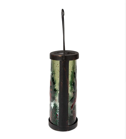 Plow & Hearth Outdoor Lamps & Lighting Outdoor Living Cardinal And Spruce Solar Glass Lantern