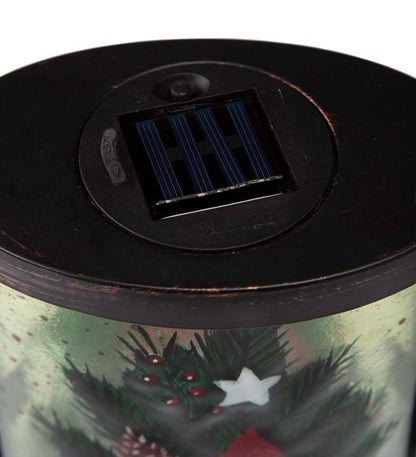 Plow & Hearth Outdoor Lamps & Lighting Outdoor Living Cardinal And Spruce Solar Glass Lantern