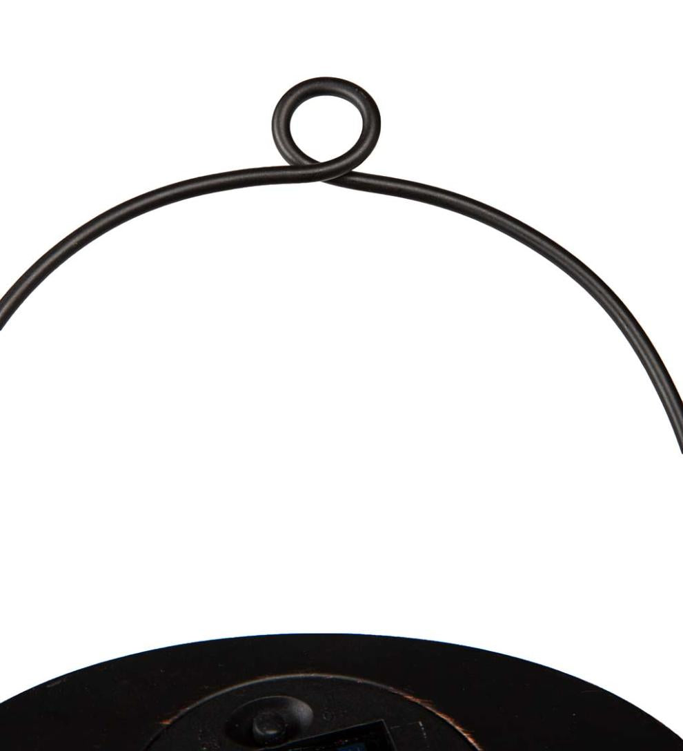 Plow & Hearth Outdoor Lamps & Lighting Outdoor Living Cardinal And Spruce Solar Glass Lantern