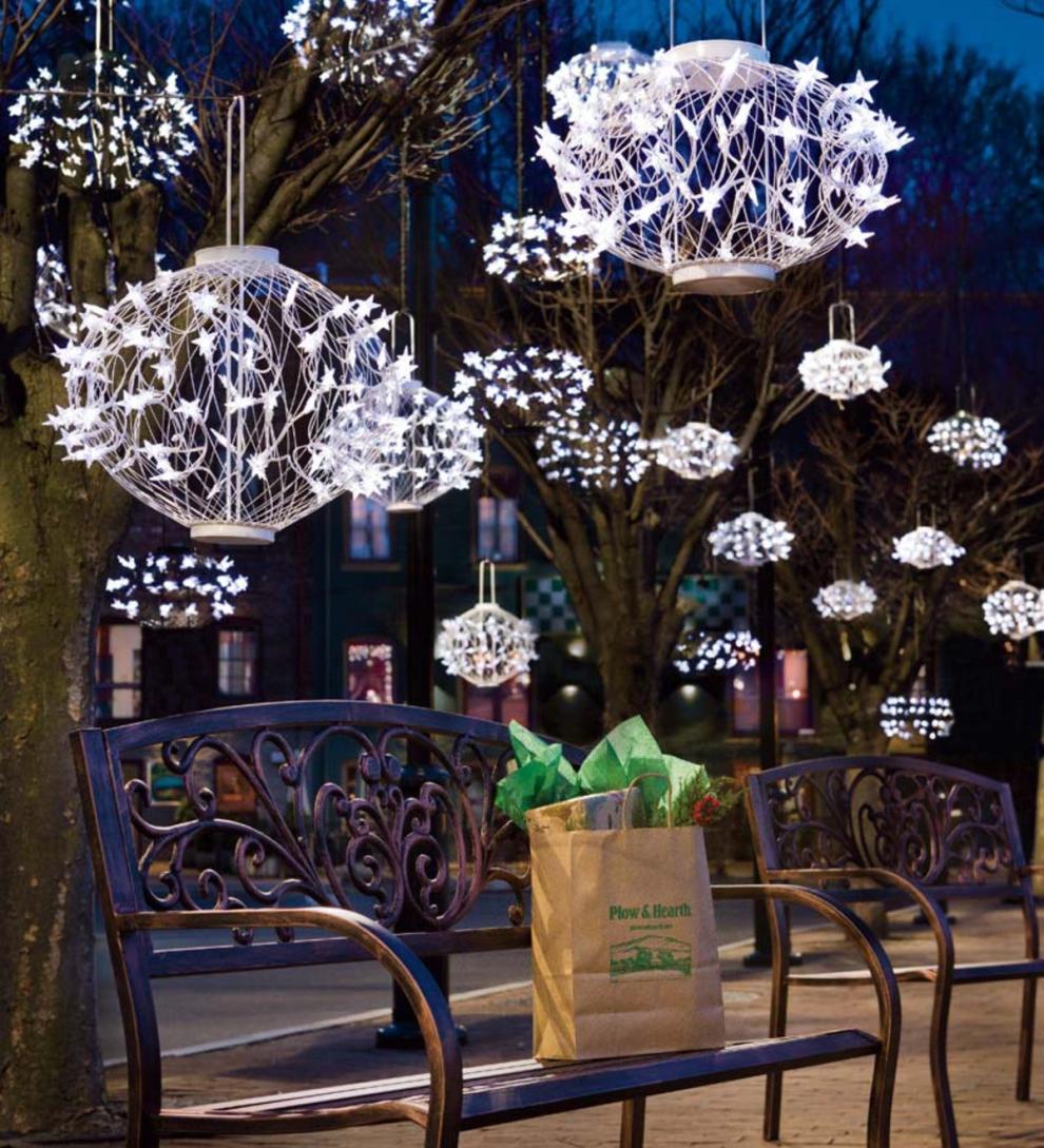 Plow & Hearth Outdoor Lamps & Lighting Outdoor Living Green Solar Star Lanterns