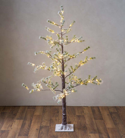 Plow & Hearth Outdoor Lamps & Lighting Outdoor Living Indoor/Outdoor Lighted Snowy Pine Tree