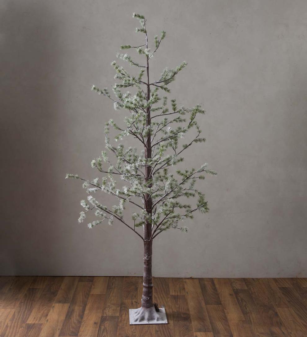 Plow & Hearth Outdoor Lamps & Lighting Outdoor Living Indoor/Outdoor Lighted Snowy Pine Tree