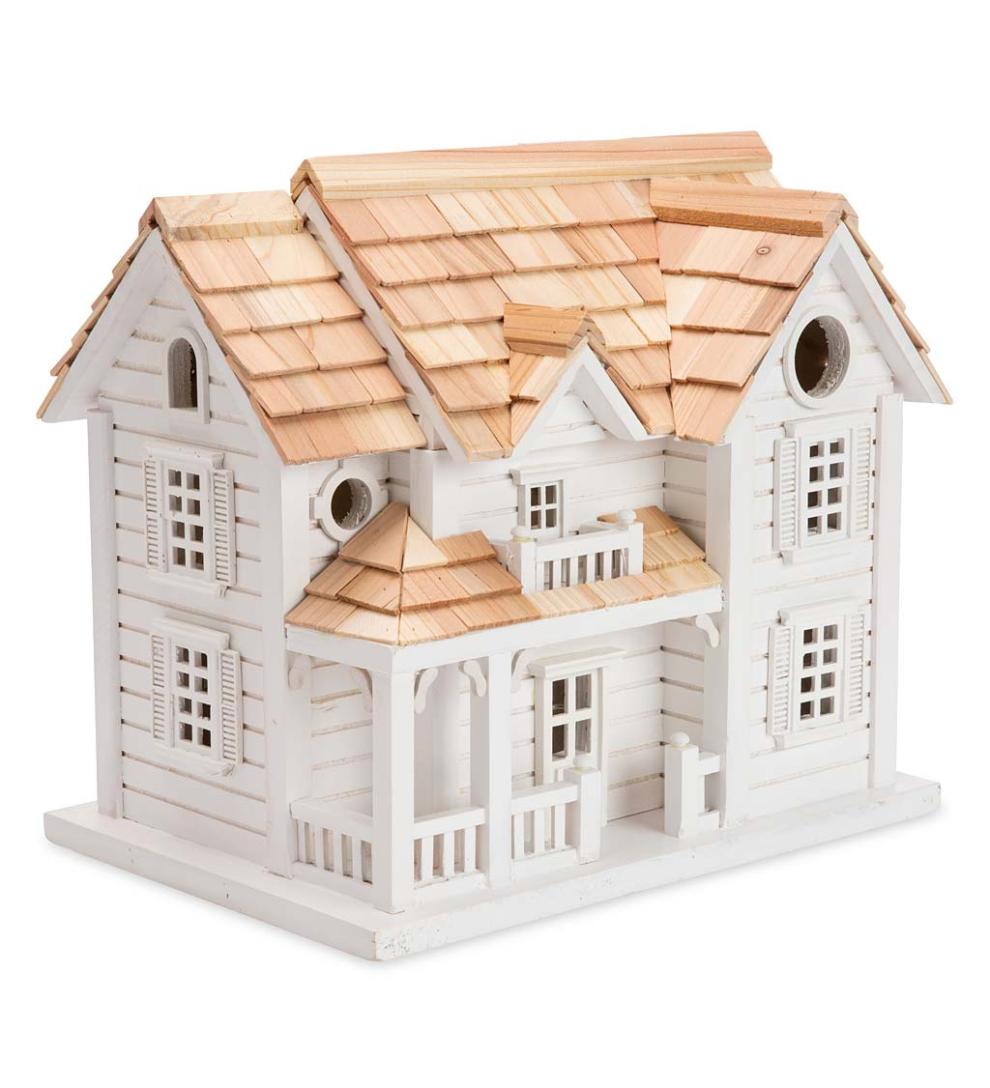 Plow & Hearth Outdoor Lamps & Lighting Outdoor Living Kingsgate Cottage Lighted Birdhouse And Pedestal Pole Set
