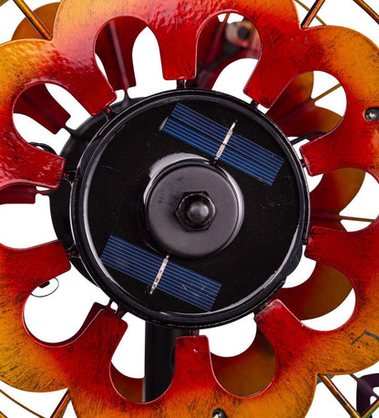 Plow & Hearth Outdoor Lamps & Lighting Outdoor Living Multicolor Lily Flower Solar Wind Spinner - Multi