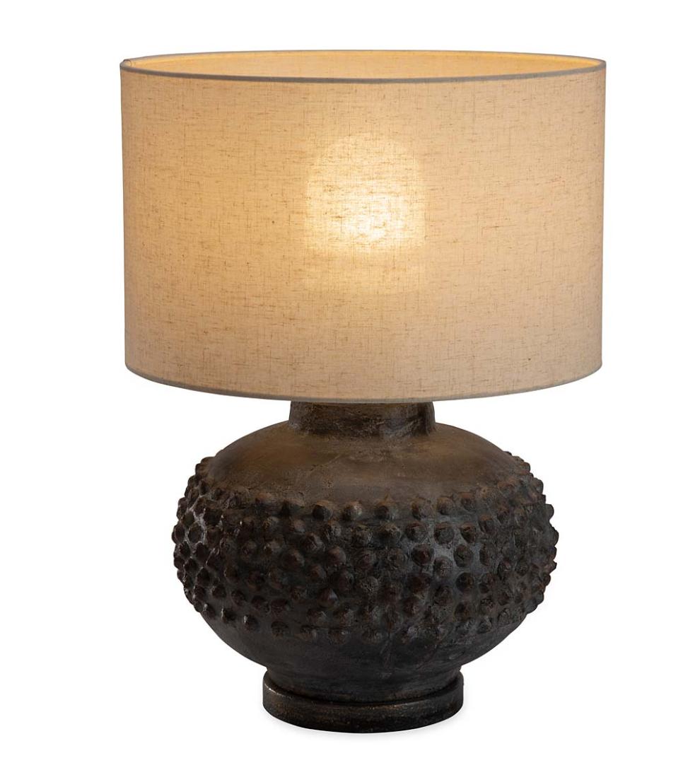 Plow & Hearth Outdoor Lamps & Lighting Outdoor Living Outdoor Slate Color Table Lamp With Weather Resistant Shade