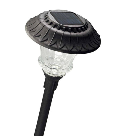 Plow & Hearth Outdoor Lamps & Lighting Outdoor Living Super-Bright Solar Led Path Lights, Set Of 4 - Black