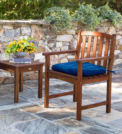 Plow & Hearth Outdoor Seating Sets Outdoor Living Lancaster Eucalyptus Outdoor Seating, 4-Piece Set - Natural
