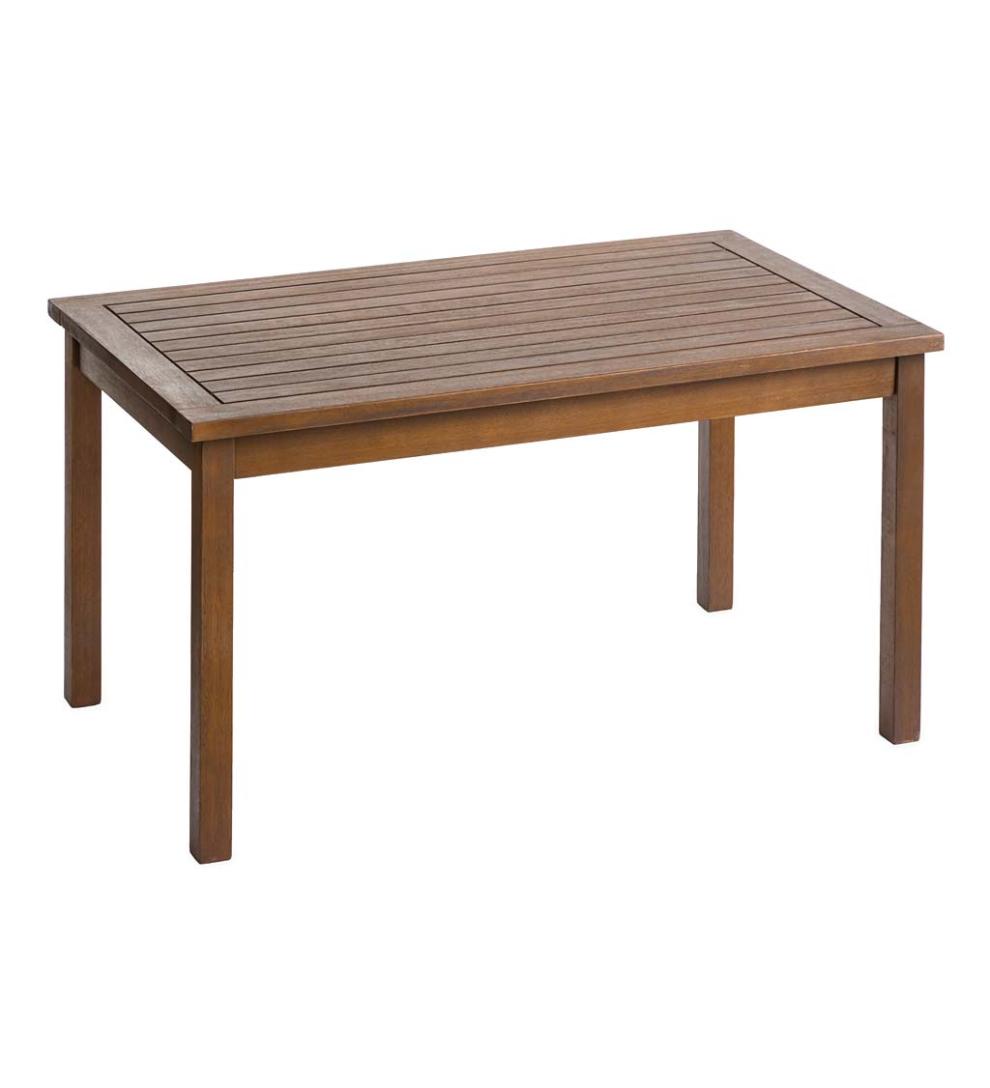 Plow & Hearth Outdoor Seating Sets Outdoor Living Lancaster Eucalyptus Outdoor Seating, 4-Piece Set - Natural