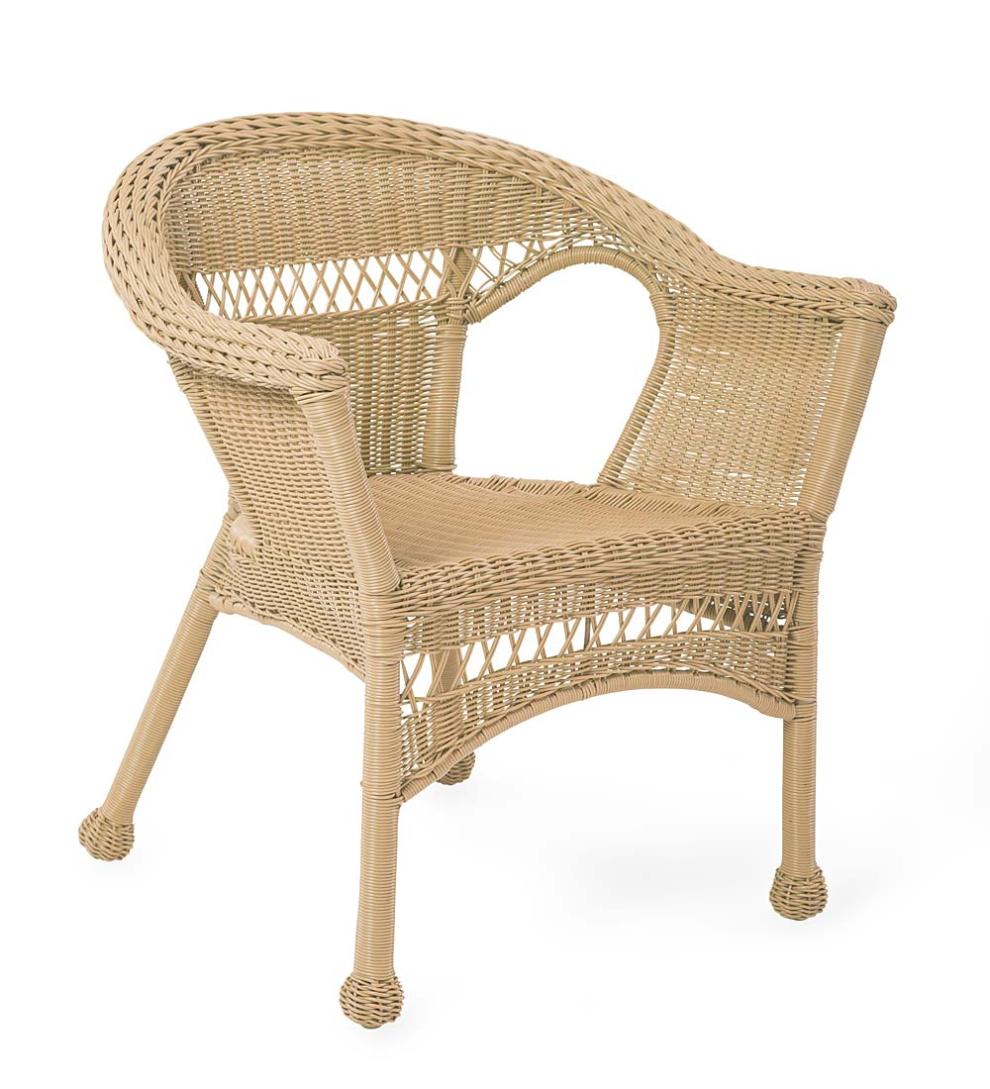 Plow & Hearth Outdoor Side Tables Outdoor Living Easy Care Resin Wicker End Table - Black