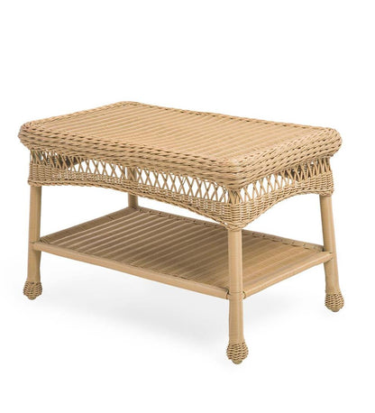 Plow & Hearth Outdoor Side Tables Outdoor Living Easy Care Resin Wicker End Table - Black