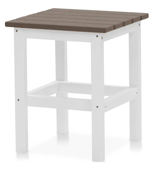 Plow & Hearth Outdoor Side Tables Outdoor Living May River Outdoor Side Table - Coastal Gray/White