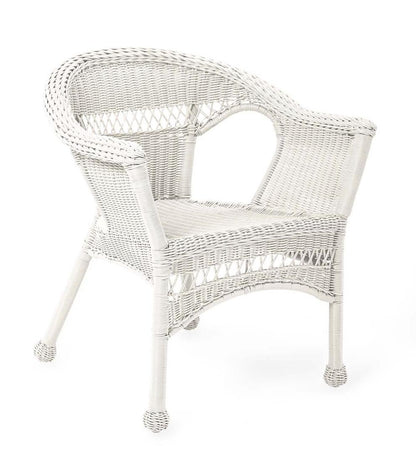 Plow & Hearth Outdoor Wicker Outdoor Living Easy Care Resin Wicker Love Seat, Chairs And Coffee Table Set