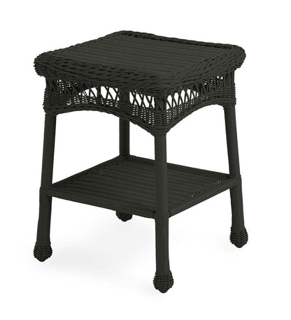 Plow & Hearth Outdoor Wicker Outdoor Living Easy Care Resin Wicker Rocker And End Table