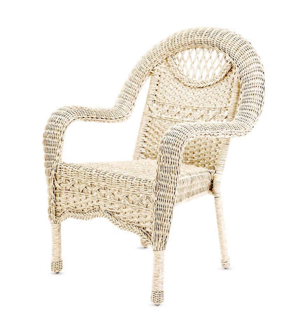 Plow & Hearth Outdoor Wicker Outdoor Living Prospect Hill Round Dining Table And Chairs