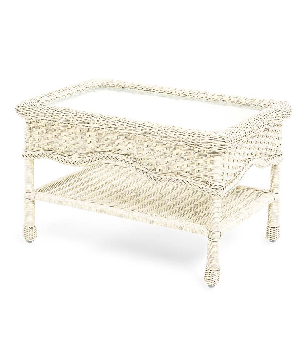 Plow & Hearth Outdoor Wicker Outdoor Living Prospect Hill Wicker Settee Set