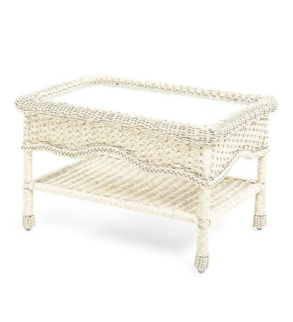Plow & Hearth Outdoor Wicker Outdoor Living Prospect Hill Wicker Settee Set