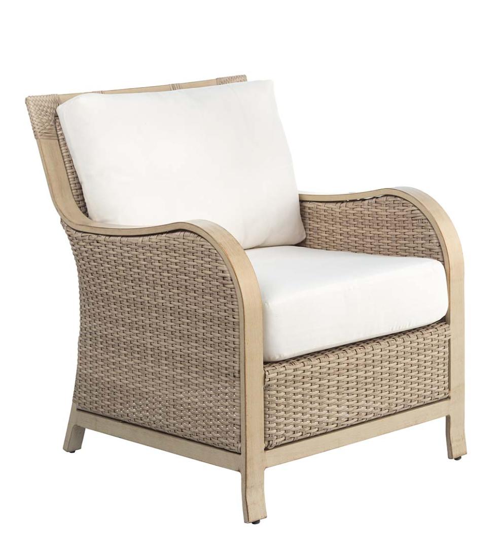 Plow & Hearth Outdoor Wicker Outdoor Living Urbanna Premium Wicker Collection In Driftwood With Luxury Cushions