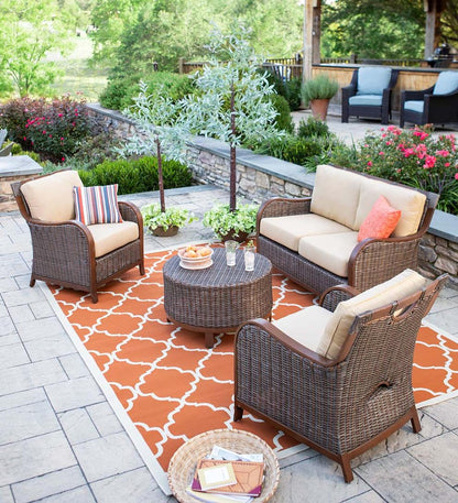 Plow & Hearth Outdoor Wicker Outdoor Living Urbanna Premium Wicker Collection With Luxury Cushions