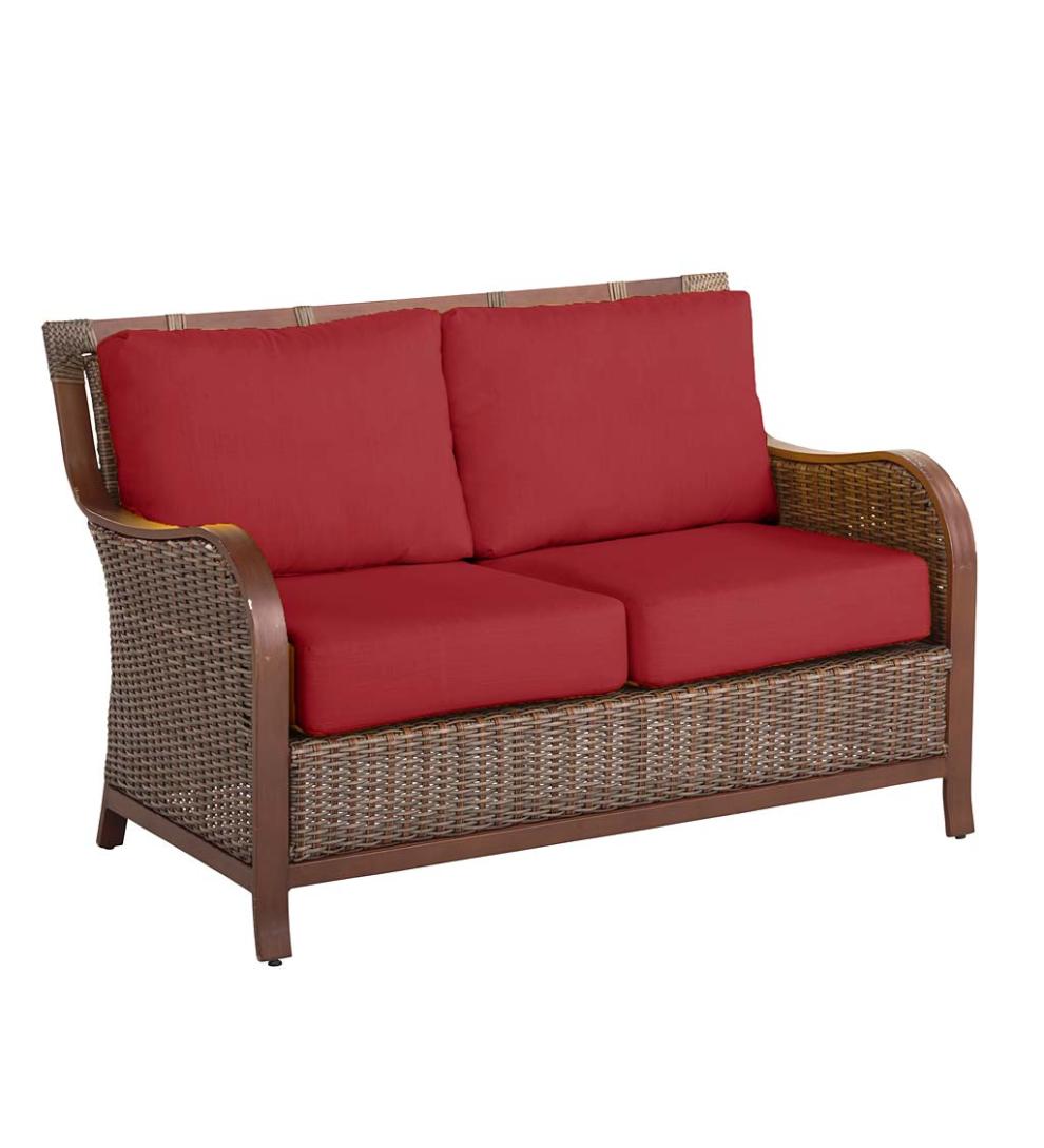 Plow & Hearth Outdoor Wicker Outdoor Living Urbanna Premium Wicker Collection With Luxury Cushions